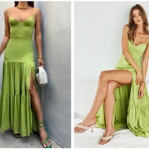 Runaway the Label Lime Green Maxi Dress